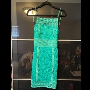 Teal mini dress